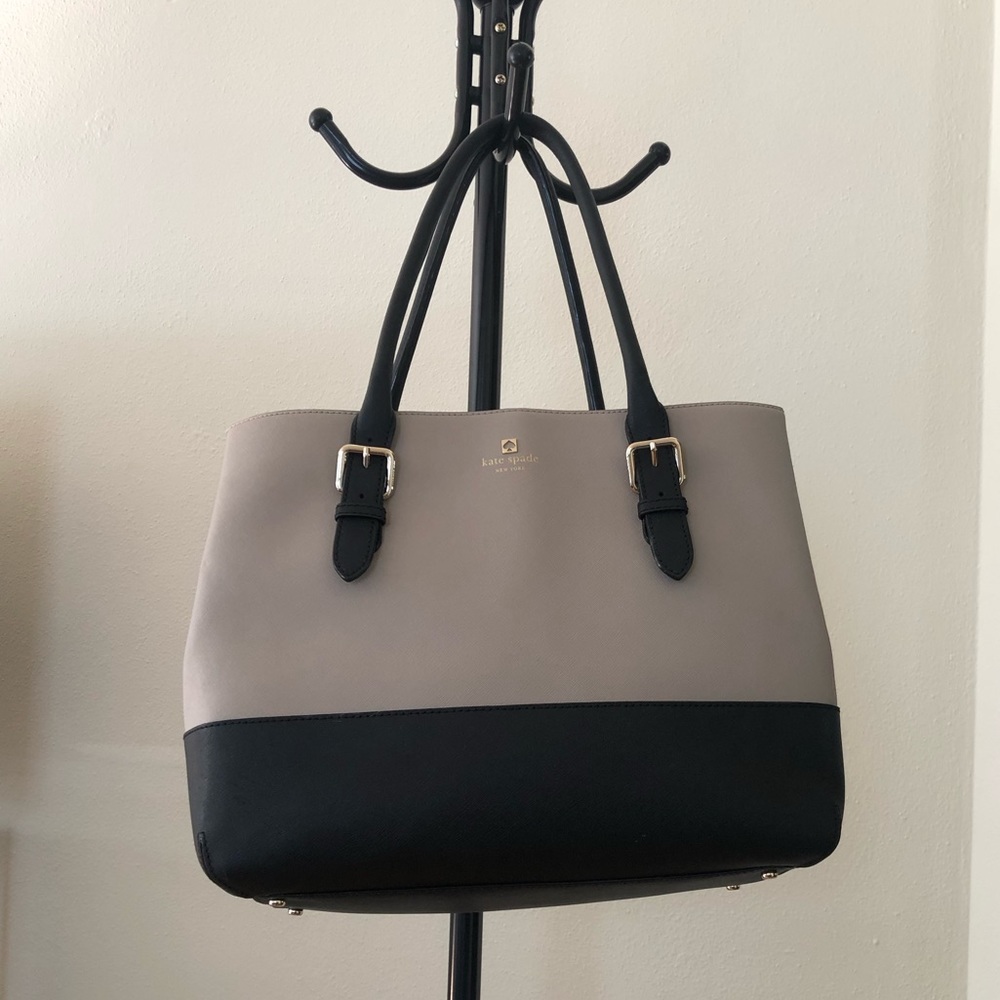 Kate Spade Black and Warm Taupe Large Handbag